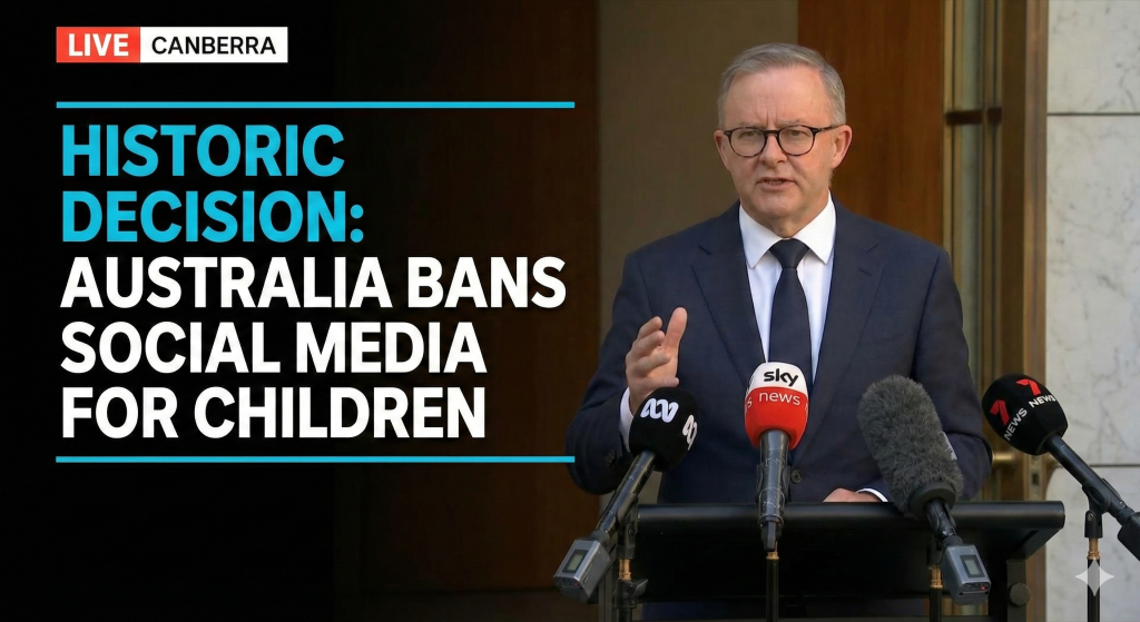 കുട്ടികൾക്ക് സോഷ്യൽ മീഡിയ നിരോധനം: ചരിത്രപരമായ തീരുമാനമെന്ന് ഓസ്‌ട്രേലിയൻ പ്രധാനമന്ത്രി