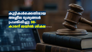 കുട്ടികൾക്കെതിരായ അശ്ലീല ദൃശ്യങ്ങൾ പ്രചരിപ്പിച്ചു; 38- കാരന് ജയിൽ ശിക്ഷ