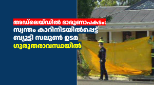 അഡ്‌ലെയ്ഡിൽ ദാരുണാപകടം: സ്വന്തം കാറിനിടയിൽപ്പെട്ട് ബ്യൂട്ടി സലൂൺ ഉടമ ഗുരുതരാവസ്ഥയിൽ