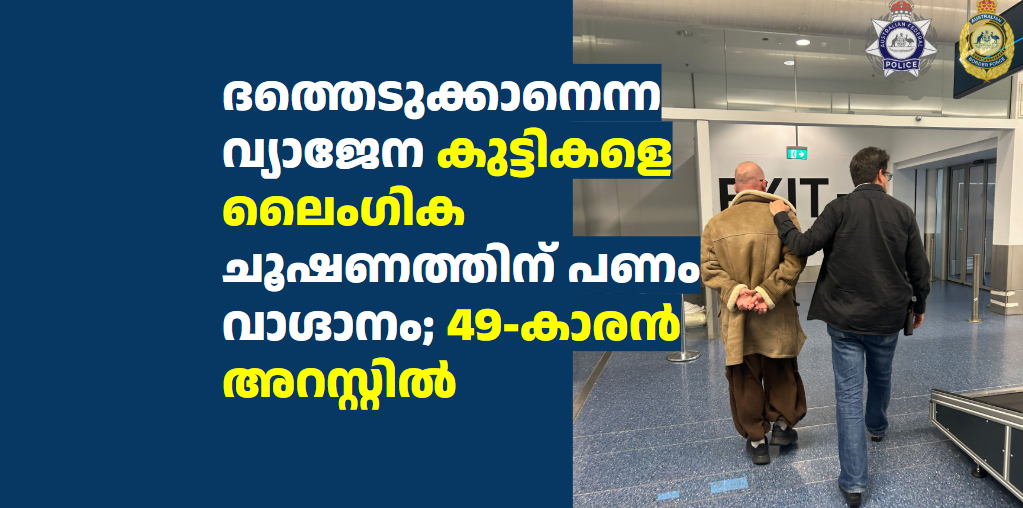 ദത്തെടുക്കാനെന്ന വ്യാജേന കുട്ടികളെ ലൈംഗിക ചൂഷണത്തിന് പണം വാഗ്ദാനം; 49-കാരൻ അറസ്റ്റിൽ 