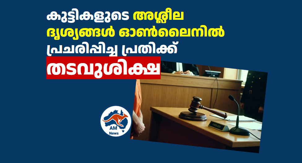 കുട്ടികളുടെ അശ്ലീല ദൃശ്യങ്ങൾ ഓൺലൈനിൽ പ്രചരിപ്പിച്ച പ്രതിക്ക്  തടവുശിക്ഷ