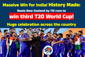 Massive Win for India! History Made: India Crushes New Zealand by 115 Runs to Claim Third T20 World Cup Title!
