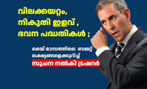 വിലക്കയറ്റം,  നികുതി ഇളവ് ,  ഭവന പദ്ധതികൾ ; മെയ് മാസത്തിലെ  ബജറ്റ്  ലക്ഷ്യങ്ങളെക്കുറിച്ച്  സൂചന നൽകി ട്രഷറർ