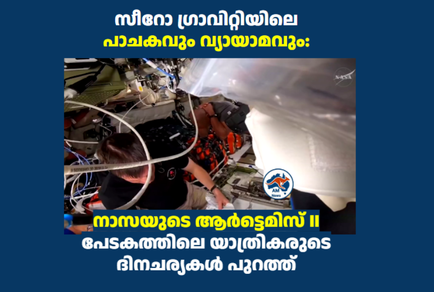 സീറോ ഗ്രാവിറ്റിയിലെ പാചകവും വ്യായാമവും: നാസയുടെ ആർട്ടെമിസ് II പേടകത്തിലെ യാത്രികരുടെ ദിനചര്യകൾ പുറത്ത്