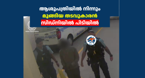 ആശുപത്രിയിൽ നിന്നും മുങ്ങിയ തടവുകാരൻ സിഡ്‌നിയിൽ പിടിയിൽ