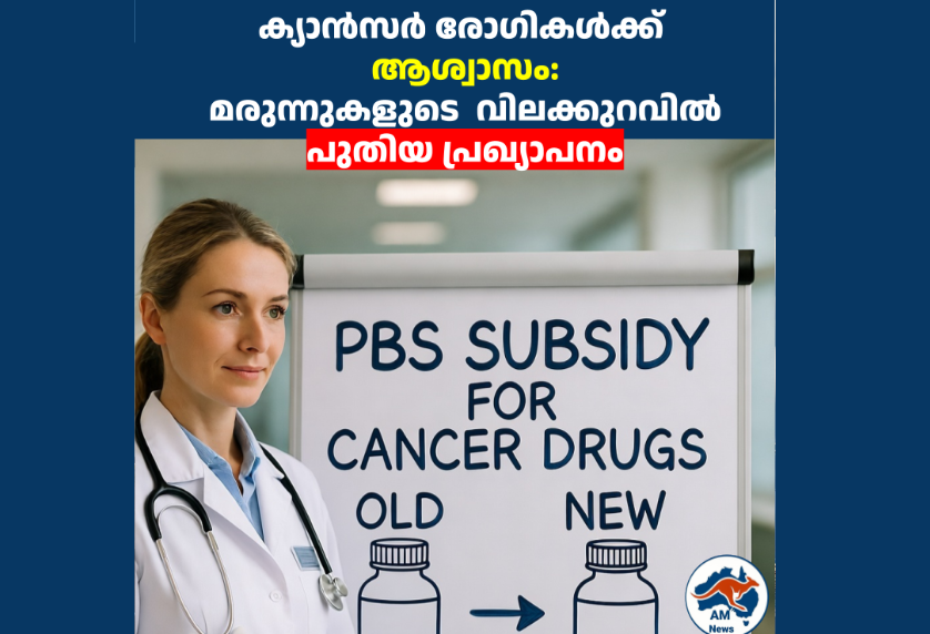 ക്യാൻസർ രോഗികൾക്ക് ആശ്വാസം: മരുന്നുകളുടെ  വിലക്കുറവിൽ പുതിയ പ്രഖ്യാപനം 